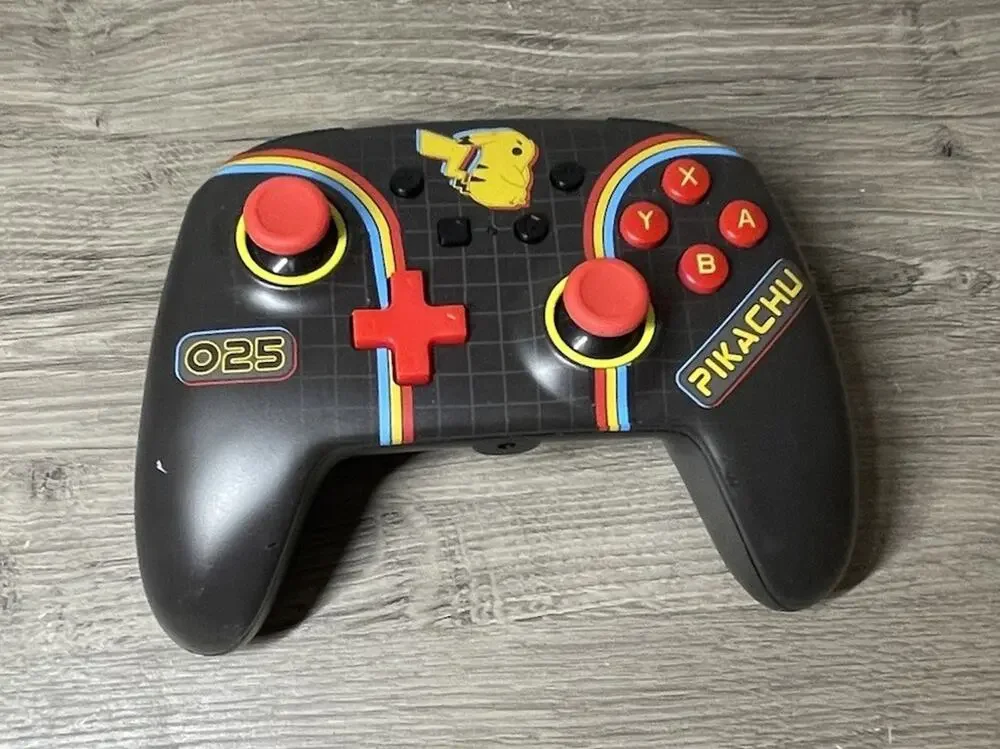 PowerA Enhanced WIRED Controller for Nintendo Switch-POKEMON PIKACHU ARCADE-Used